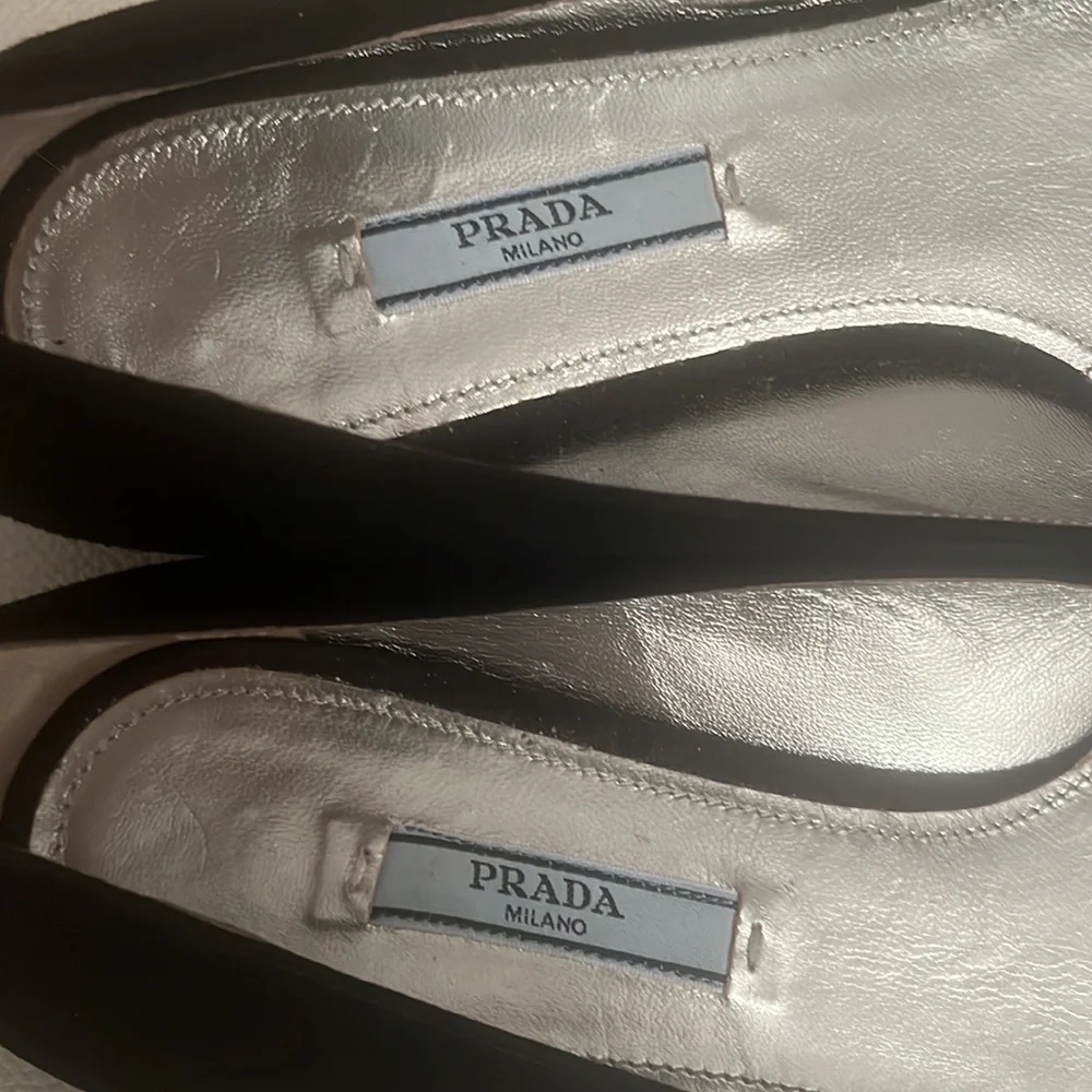 Prada Satin Flats With Rhinestone Buckle - Picture 8 of 12